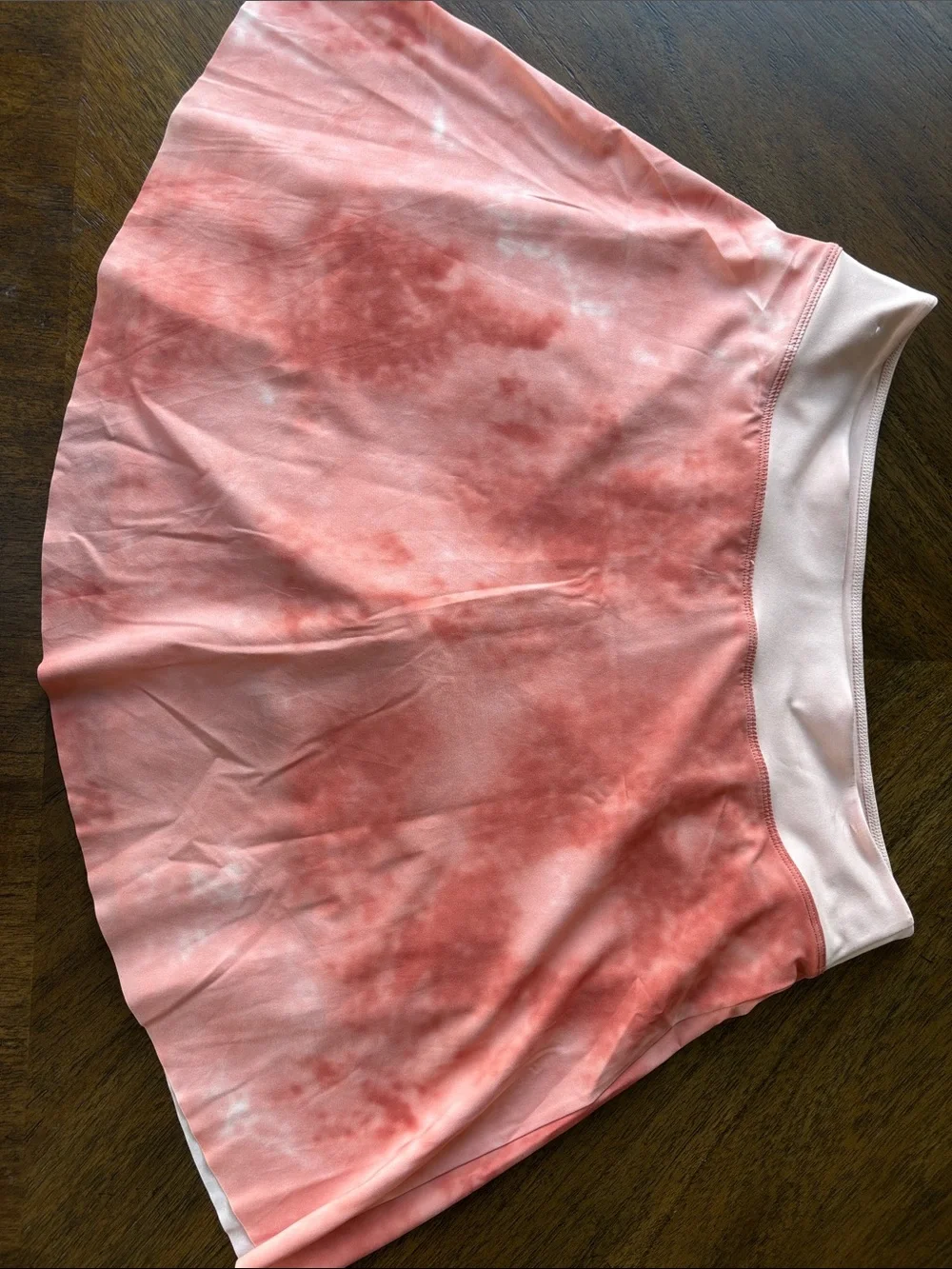 Nike Women's Coral Pink Tie-Dye Pleated Skater Skirt